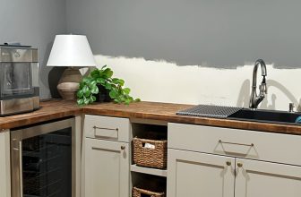 DIY Brass Ornamental Gallery Rail for Cabinets | Thrifty Decor Chick