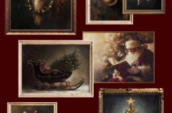 Twelve Beautiful Moody Christmas Wall Art Prints Under $5 | Thrifty Decor Chick