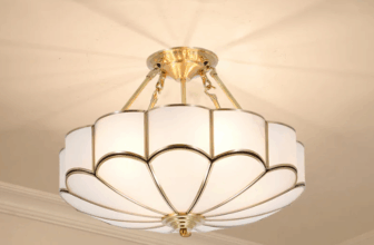 Foyer Details – Ceiling Light and Mirror Decisions, Sconces, and Upholstered Bench