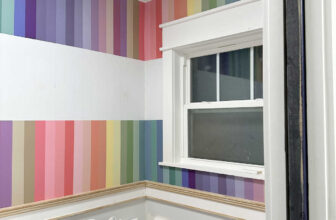 Striped Bathroom Walls Progress (It’s Looking SO Good!)
