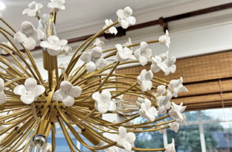 My Finished Dining Room DIY Air-Dry Clay Flower Chandelier