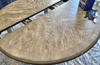 Dining Room And Storage Room Updates – Stripped Dining Table, A Dining Room Mockup, and Storage Room Progress
